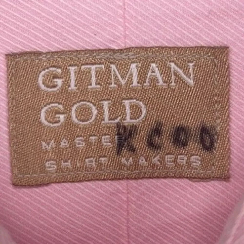 Gitman Gold Men's‎ Shirt 17-34 Pink Master Shirt Makers Made In USA